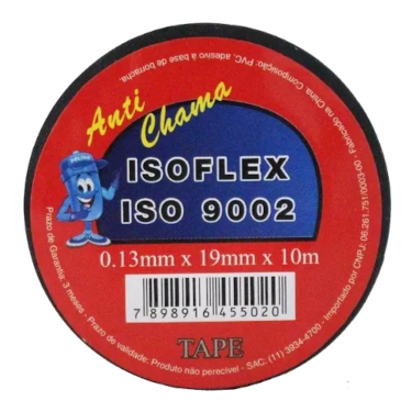 Fita Isolante Anti Chama Isoflex 19mm X 10m